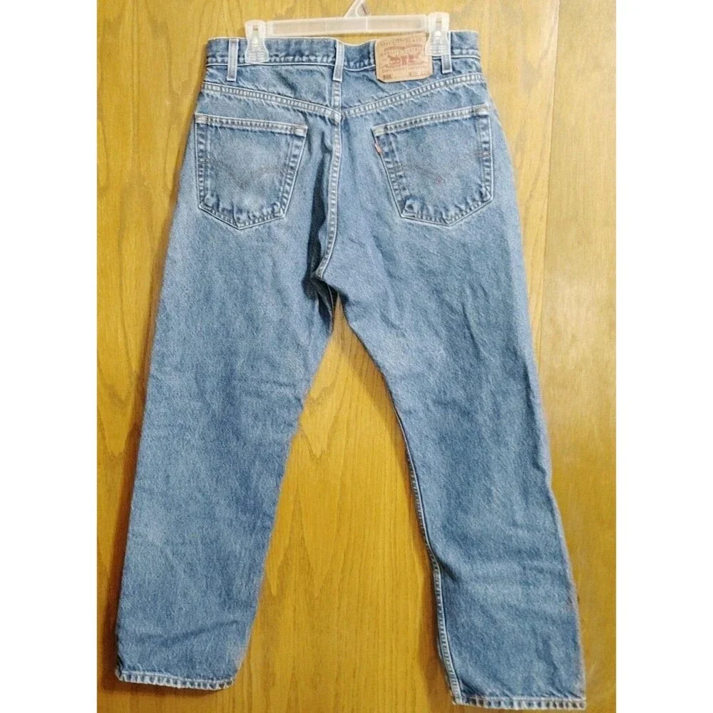 Vintage Levi’s 505 Regular Fit 34 x 29 Denim Blue 1990's Straight Leg 100% Cotto